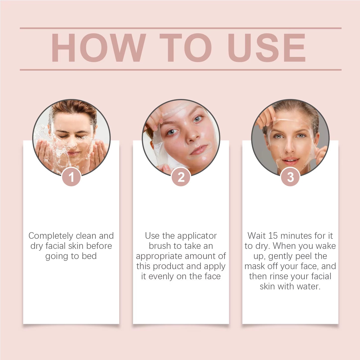 Collagen Overnight Wrapping Peel off Facial Mask Set Korean Collagen Night Wrapping Mask Deeply Hydrates Night Care Mask Cream