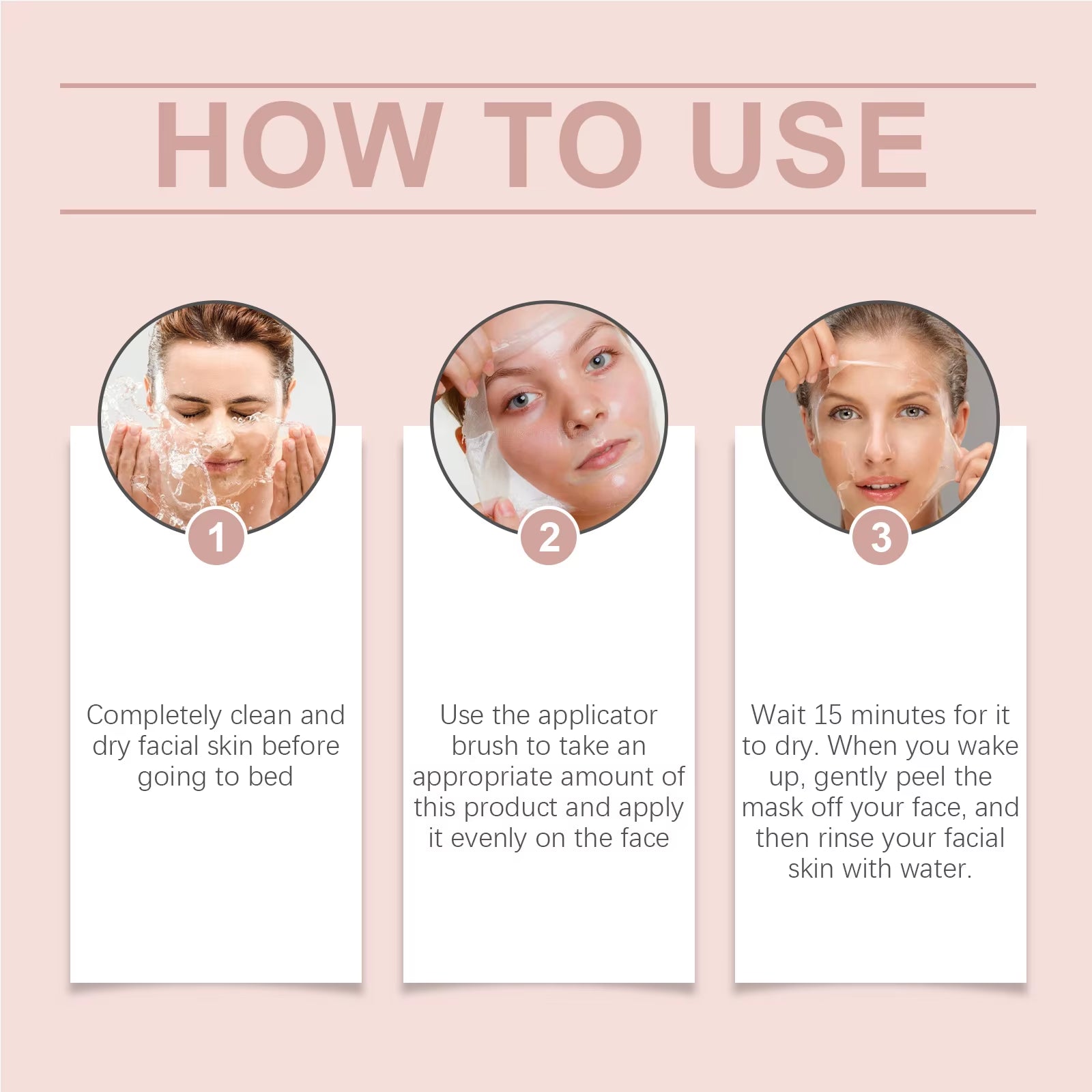 Collagen Overnight Wrapping Peel off Facial Mask Set Korean Collagen Night Wrapping Mask Deeply Hydrates Night Care Mask Cream