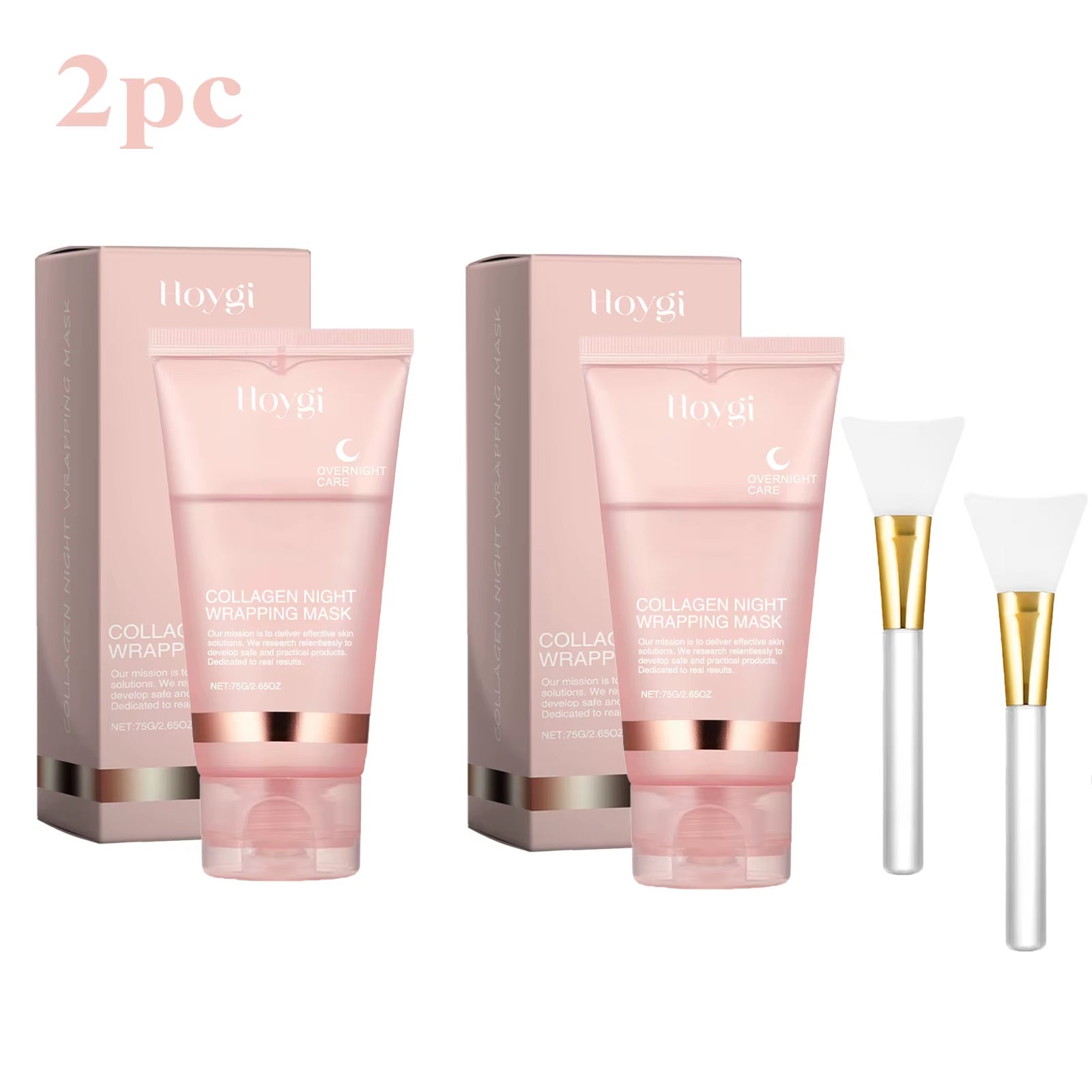 Collagen Overnight Wrapping Peel off Facial Mask Set Korean Collagen Night Wrapping Mask Deeply Hydrates Night Care Mask Cream